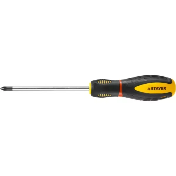 Отвертка STAYER "PROFI" "PROTech", двухкомп рукоятка, намагниченная, Cr-Mo, PH1x100мм 25132-1-10_z02 купить в Нягани