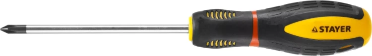 Отвертка STAYER "PROFI" "PROTech", двухкомп рукоятка, намагниченная, Cr-Mo, PH1x100мм 25132-1-10_z02 купить в Нягани