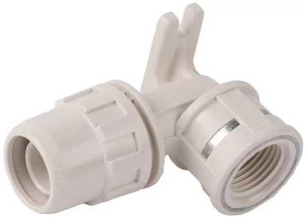 Муфта ЗУБР &quot;ШиреФит&quot; соединительная угловая 90°, с креплением, &quot;штуцер с гайкой - внутренняя резьба&quot;, 20мм-1/2&quot; 51468-20-1/2 купить в Нягани