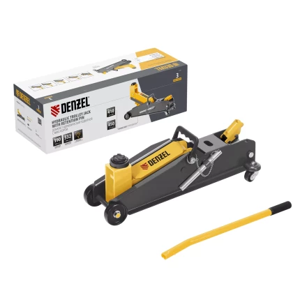 Домкрат гидравлический подкатной с фиксатором Denzel 51261, 3 т, 190-532 мм, SUV купить в Нягани