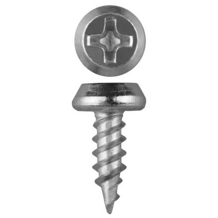 Саморезы ЗУБР &quot;МАСТЕР&quot; оцинкованные, для крепления лист. металла до 0.9 мм, полуцилиндр. головка, 3.5x11мм, 55шт 300126-35-11 купить в Нягани