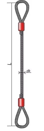 Строп канатный петлевой СКП 5 т  L=5 м опрессовка купить в Нягани