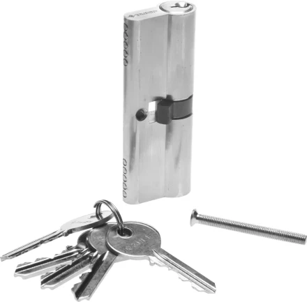 Механизм ЗУБР &quot;МАСТЕР&quot; цилиндровый, тип &quot;ключ-ключ&quot;, цвет хром, 5-PIN, 80мм 52101-80-2 купить в Нягани