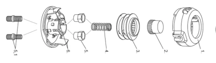 Катушка универ. триммер. гайка М8,гайка М10, винт М8-М10, лев. резьба,шаг 1,25 мм  DENZEL 96312 купить в Нягани
