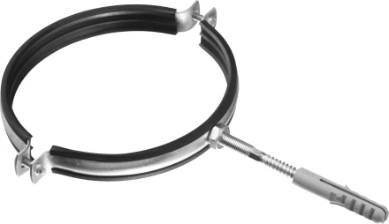 ЗУБР &quot;МАСТЕР&quot;. Хомут трубный с гайкой, оцинкованный, в комплекте с сантехнической шпилькой и дюбелем, 6&quot;, 1шт 37866-159-166 купить в Нягани