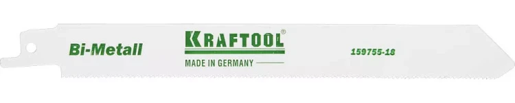 Полотно KRAFTOOL "INDUSTRIE QUALITAT", S1122EF, для эл/ножовки, Bi-Metall, по металлу, шаг 1,4мм, 180мм 159755-18 купить в Нягани