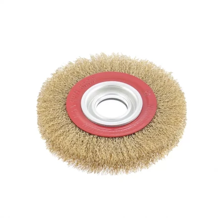 Щетка для точила 175 мм посадка 32 мм плоская латунированная витая проволока MTX 74661 купить в Нягани