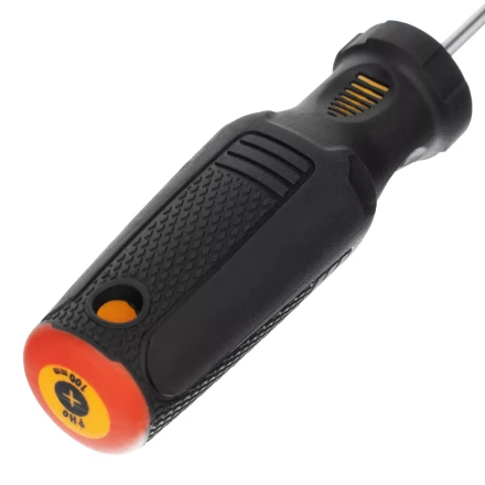 Отвертка PH0х100 мм, CrV, трехкомпонентная рукоятка Denzel 12172 купить в Нягани