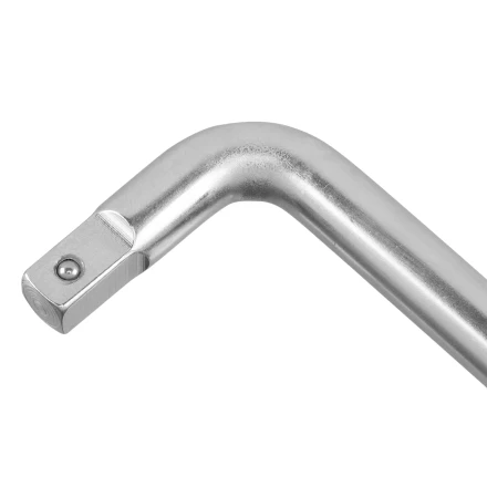 Вороток Г-образный, 300*75 мм, квадрат 1/2&quot;, CrV, матовый хром Denzel 14064 купить в Нягани