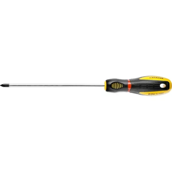 Отвертка STAYER "PROFI" "PROTech", двухкомп рукоятка, намагниченная, Cr-Mo, PH1x150мм 25132-1-15_z02 купить в Нягани