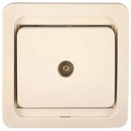 Розетка СВЕТОЗАР &quot;ГАММА&quot; телевизионная одинарная, цвет бежевый SV-54115-B купить в Нягани