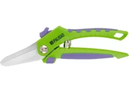 Секатор цветочный, 210 мм, пружина лент. типа, прямые режущие губки  PALISAD 60555