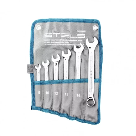 Набор ключей комбинированных 6 шт 8-17 мм,  антислип Stels 15282 купить в Нягани