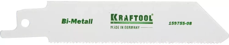 Полотно KRAFTOOL "INDUSTRIE QUALITAT", S522EF, для эл/ножовки, Bi-Metall, по металлу, шаг 1,4мм, 80мм 159755-08 купить в Нягани