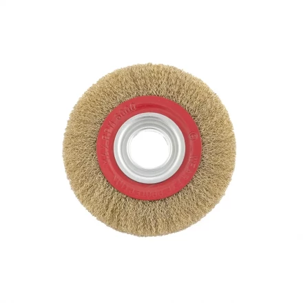 Щетка для точила 200 мм посадка 32 мм плоская латунированная витая проволока MTX 74662 купить в Нягани