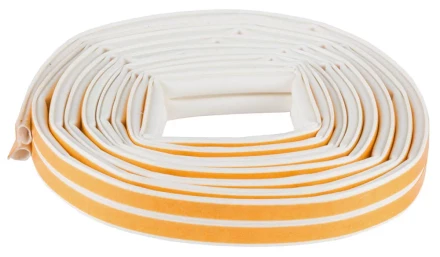 Уплотнитель ЗУБР силиконовый самоклеящийся, профиль &quot;O&quot;, белый, 6м 40925-006 купить в Нягани