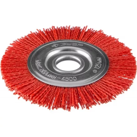 ЗУБР &quot;ПРОФЕССИОНАЛ&quot;. Щетка дисковая для УШМ, нейлоновая проволока с абразивным покрытием, 125х22мм 35160-125_z01 купить в Нягани