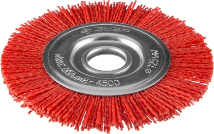 ЗУБР &quot;ПРОФЕССИОНАЛ&quot;. Щетка дисковая для УШМ, нейлоновая проволока с абразивным покрытием, 125х22мм 35160-125_z01 купить в Нягани