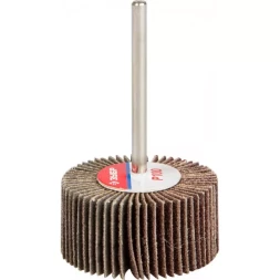 Круг шлифовальный ЗУБР "МАСТЕР" веерный лепестковый, на шпильке, тип КЛО, зерно-электрокорунд нормальный, P100, 15х30мм 36600-100