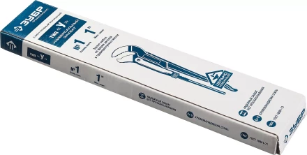 Ключ трубный рычажный ЗУБР &quot;ПРОФЕССИОНАЛ&quot;, тип &quot;S&quot;, изогнутые губки для труднодоступных мест, цельнокованный, Сr-V,  № 1, 1&quot; 27336-1_z01 купить в Нягани