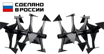 ЗУБР Ф-2, НЕХ 32, фрезы гусиные лапки для мотоблоков (707108-2)