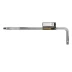 Вороток Г-образный, 375*100 мм, квадрат 1/2&quot;, CrV, матовый хром Denzel 14067 купить в Нягани