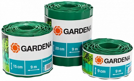 Бордюр зеленый 15 см, длина 9 м  GARDENA купить в Нягани
