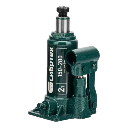 Домкрат гидравлический бутылочный Сибртех 50812, 2 т, 150-280 мм, в пласт. кейсе купить в Нягани