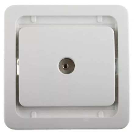 Розетка СВЕТОЗАР &quot;ГАММА&quot; телевизионная одинарная, цвет белый SV-54115-W купить в Нягани