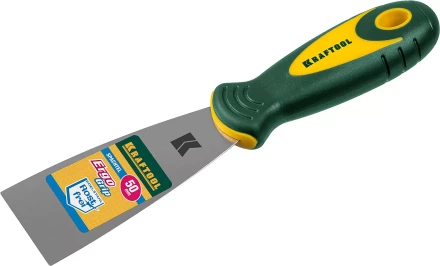 Шпательная лопатка KRAFTOOL с 2-компонент ручк, профилиров нержав полотно, 50мм 10035-050 купить в Нягани