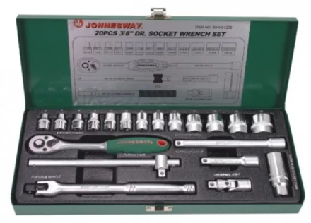 Набор головок торцевых 3/8&quot;DR 6-23мм 20предметов S04Н3120S Jonnesway 47201 купить в Нягани