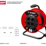 Удлинитель на катушке "ПВС 307", 50 м, 2500 Вт, 4 гнезда, ПВС 3х0,75 кв мм, ЗУБР 55083-50 купить в Нягани