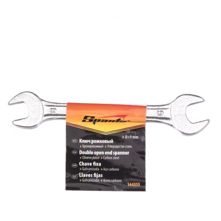 Ключ рожковый 8 х 9 мм хромированный Sparta 144355 купить в Нягани