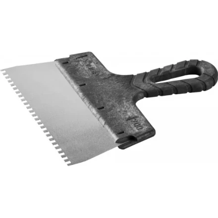 Шпатель ЗУБР &quot;МАСТЕР&quot; ФАСАДНЫЙ, нержавеющее полотно, 200мм, зуб 4х4мм 10078-20-04 купить в Нягани