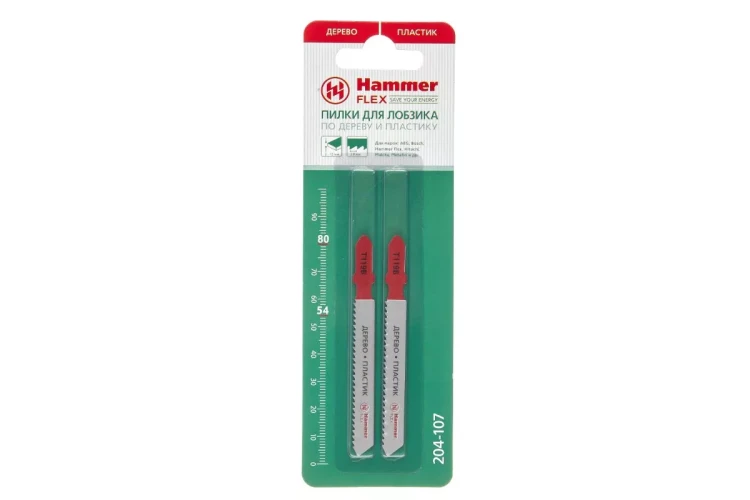 Пилки для лобзика HAMMER JG WD-PL T119B (2шт.) купить в Нягани
